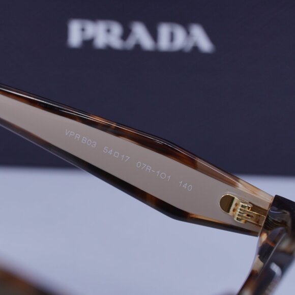 Prada PRB03V 07R1O1 Square Eyeglasses - Havana Caramel 54mm - Picture 6 of 9
